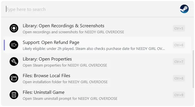 Adaptive context menu