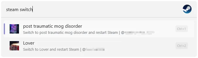 Account switcher